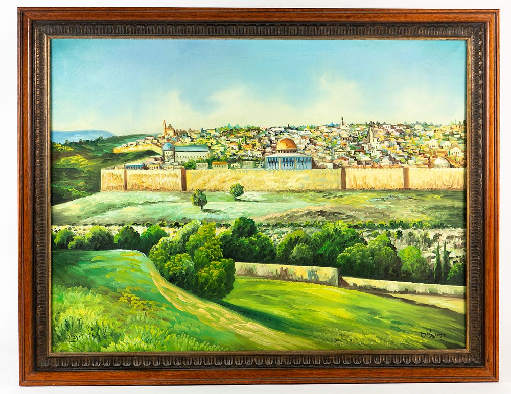 הר הבית, ציור שמן על בד, מידות המסגרת 90x70 ס"מ